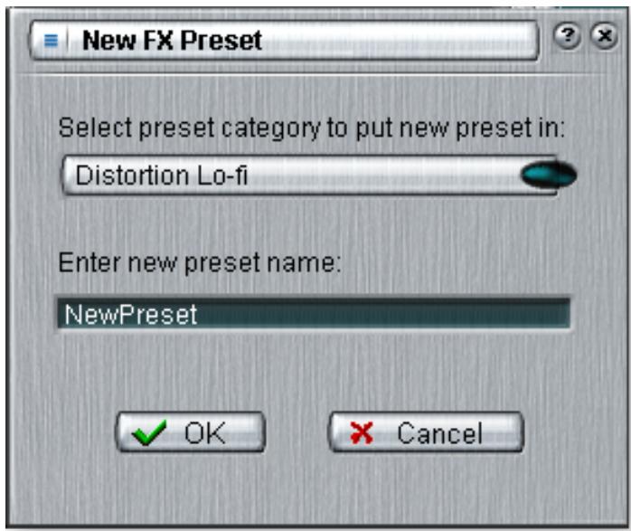 E-MU 1820M - Pour enregistrer un seul effet dans la palette des effets - 1