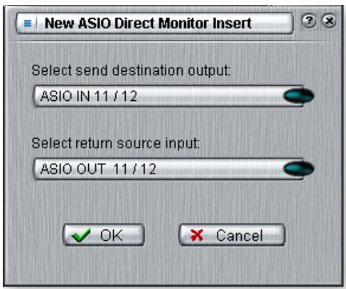 E-MU 1820M - Pour ajouter un envoi/retour ASIO Direct Monitor : - 1