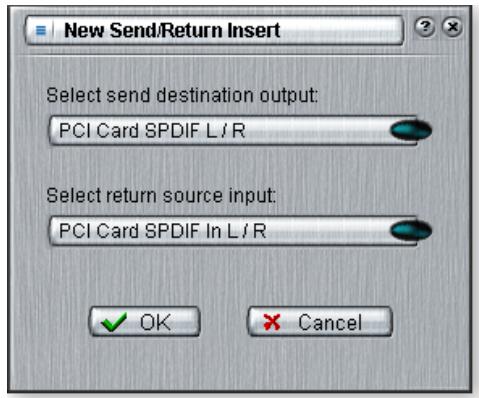 E-MU 1820M - Pour ajouter une insertion d'envoi/retour : - 1