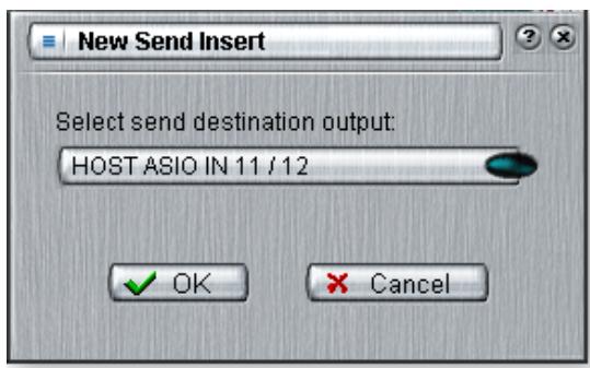 E-MU 1820M - Pour ajouter une insertion d'envoi : - 1