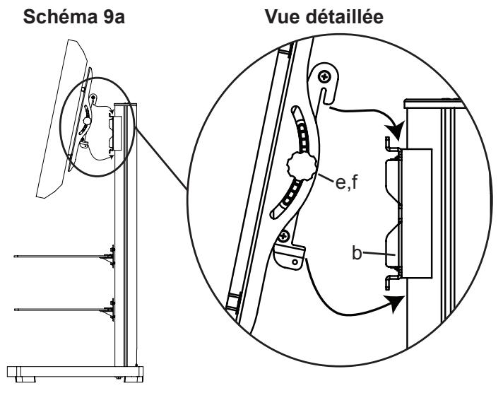 SANUS FLAT PANEL FOUNDATIONS TV STAND-PFFPS - Étape 9 : fixation du téléviseur et du boulon de sécurité - 1