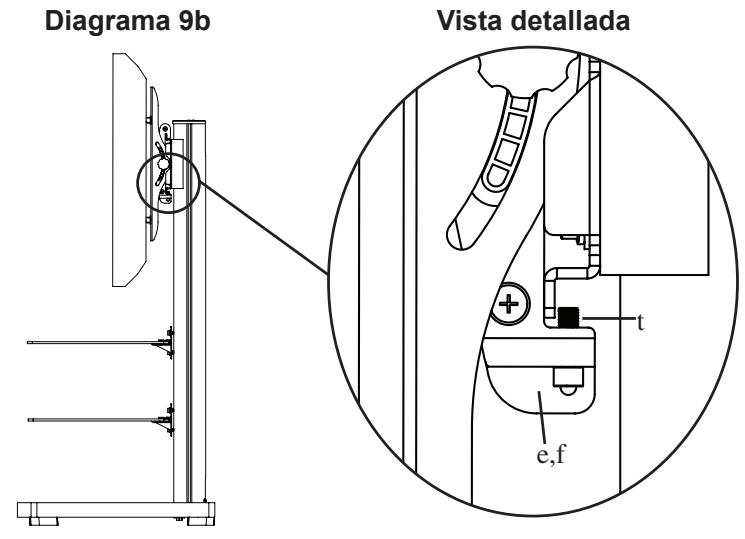 SANUS FLAT PANEL FOUNDATIONS TV STAND-PFFPS - Paso 9: Colgado del televisor y pernos de seguidad - 2