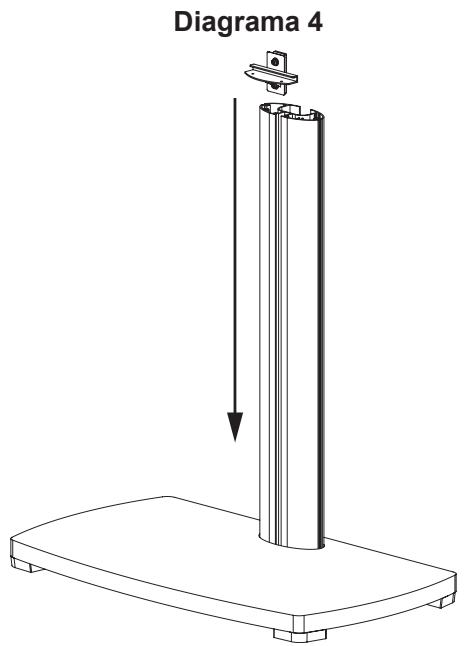 SANUS FLAT PANEL FOUNDATIONS TV STAND-PFFPS - Paso 4: Adicción del soporte de repisa al pilar - 1