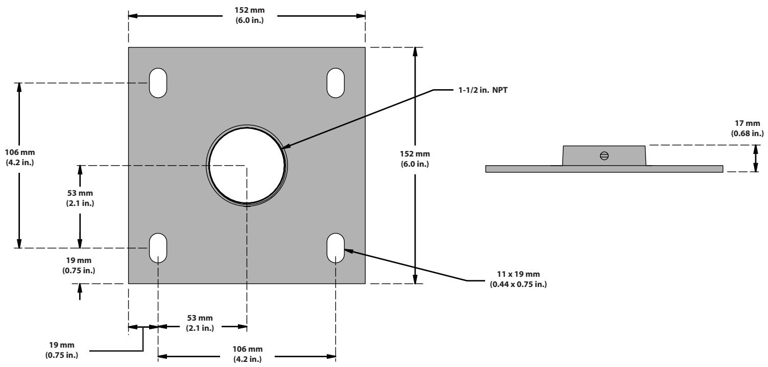 SANUS VISIONMOUNT 6QUOTX6QUOT CEILING PLATE FOR VMCM1-VMCA8B - Supplied Parts and Hardware - 2