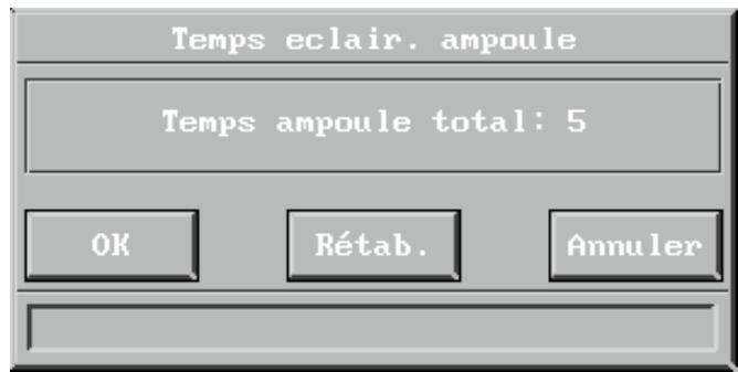 DAVIS CINEVISION - Affichage du temps de fonctionnement total de l'ampoule - 2