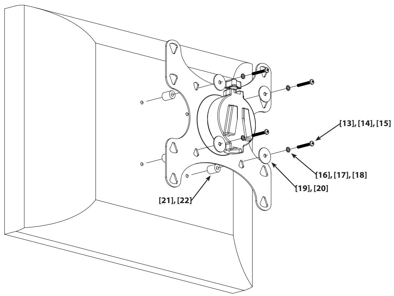 SANUS VISIONMOUNT LCD CEILING MOUNT-MC1A - 6-2 - 2