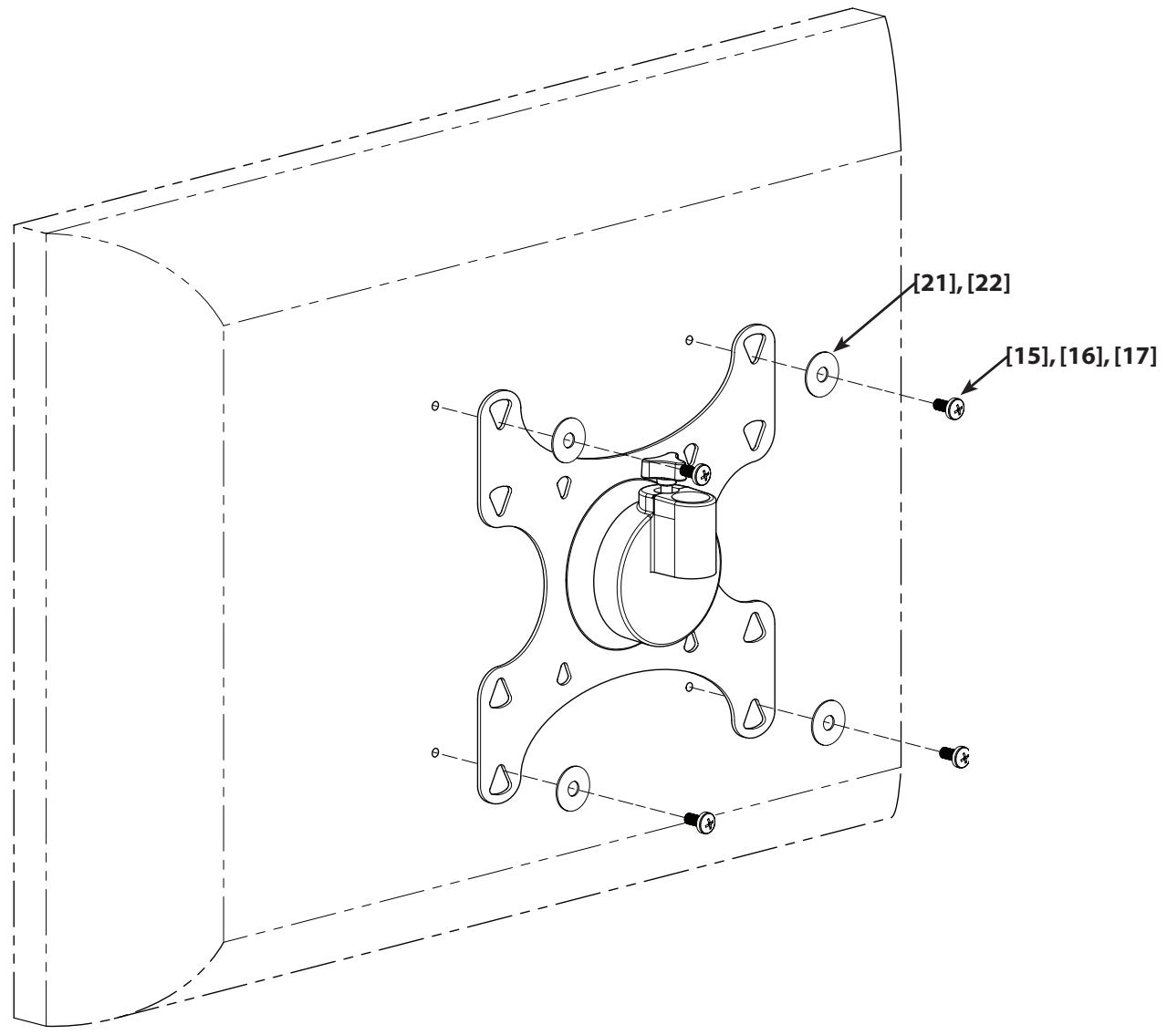 SANUS VISIONMOUNT LCD WALL MOUNT-MF215 - 15