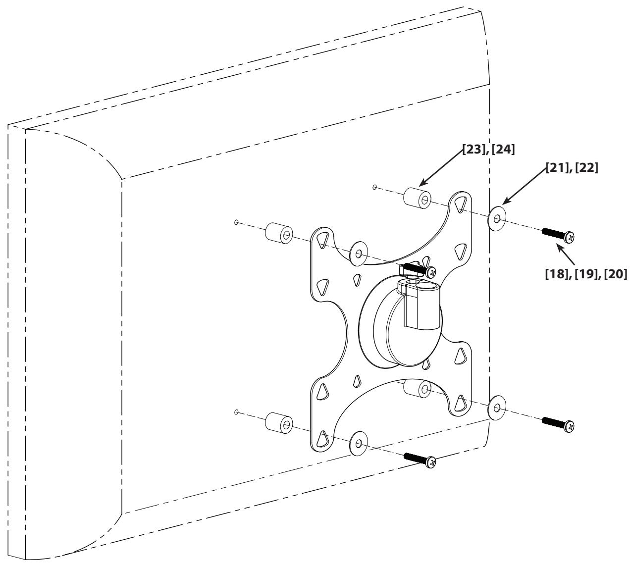SANUS VISIONMOUNT LCD WALL MOUNT-MF215 - 17