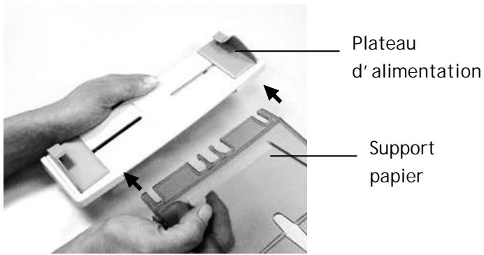 AVISION NETDELIVER @V2000 - Installer le plateau d'alimentation papier - 1