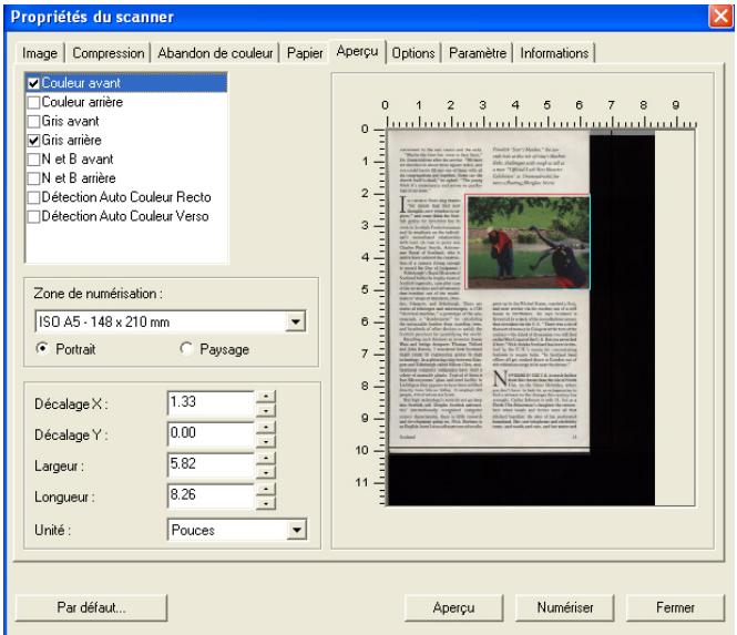 AVISION A20C2 - L'onglet Aperçu - 1