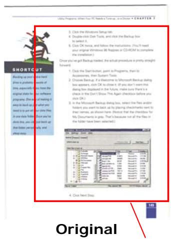 AVISION A20C2 - Exemple : Redéfinissez votre zone de numérisation (décalage x : 2,25 pouces : décalage y : 1,13 pouces) - 2