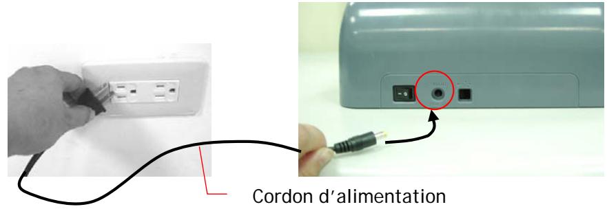 AVISION AV122B - Connecter le câble d'alimentation - 1