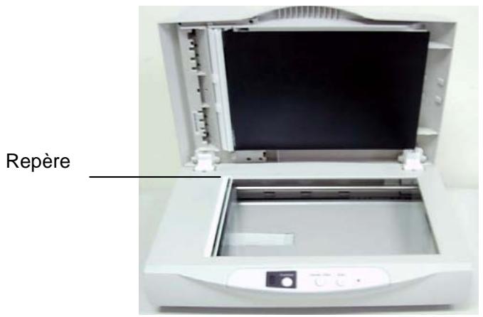 AVISION AV610C2 - PLACER le PAPIER sur la VITRE du scanner - 1