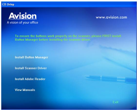 AVISION AV610C2 - Installation du pilote du scanner - 1
