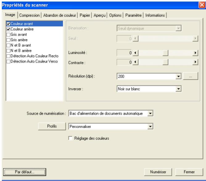 AVISION AV610C2 - L'onglet image - 1