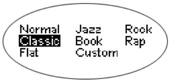 RIO 800 EXTREME - Sélection des paramètres EQ intégrés - 1