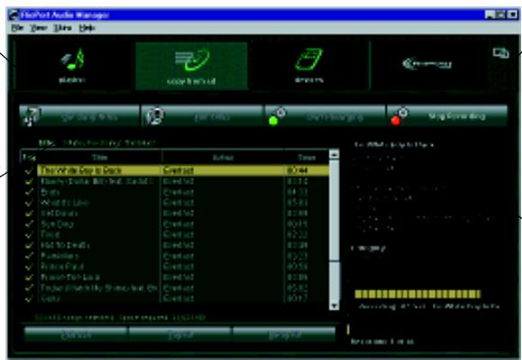 RIO 500 - Vue d'ensemble de RioPort Audio Manager - 1