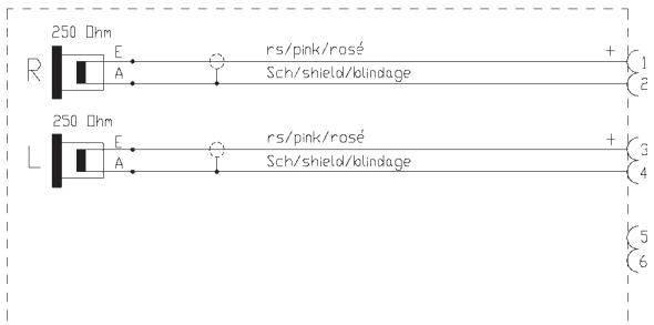 BEYERDYNAMIC DT 190 - Diagramme de câblage DT 150 - 1
