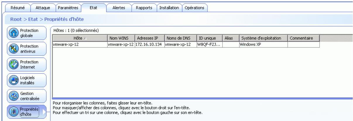 F-SECURE CLIENT SECURITY 7.00 - Propriétés d'hôte - 1