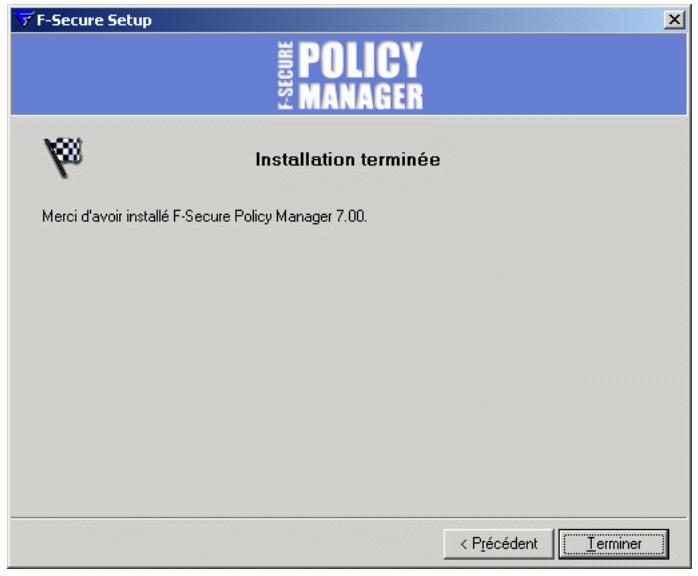F-SECURE CLIENT SECURITY 7.00 - Etape 14. - 1