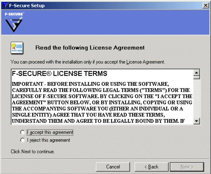 F-SECURE CLIENT SECURITY 7.00 - Etape 3. - 1