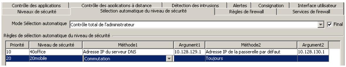 F-SECURE CLIENT SECURITY 7.00 - Configuration de la sélection automatique du niveau de sécurité - 2
