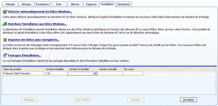 F-SECURE CLIENT SECURITY 8.00 - Onglet Installation - 1