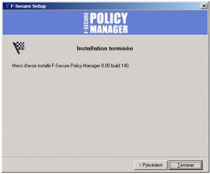F-SECURE CLIENT SECURITY 8.00 - Etape 13. - 1