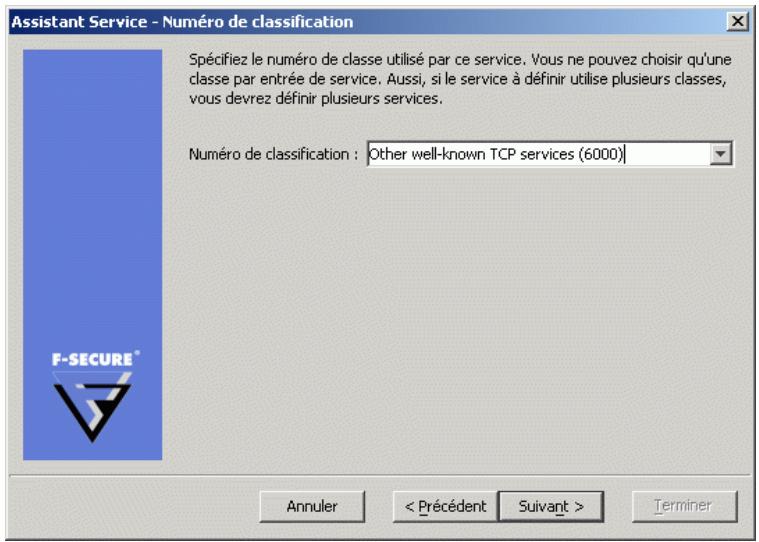 F-SECURE CLIENT SECURITY 8.00 - Etape 5. Numéro de classification - 1