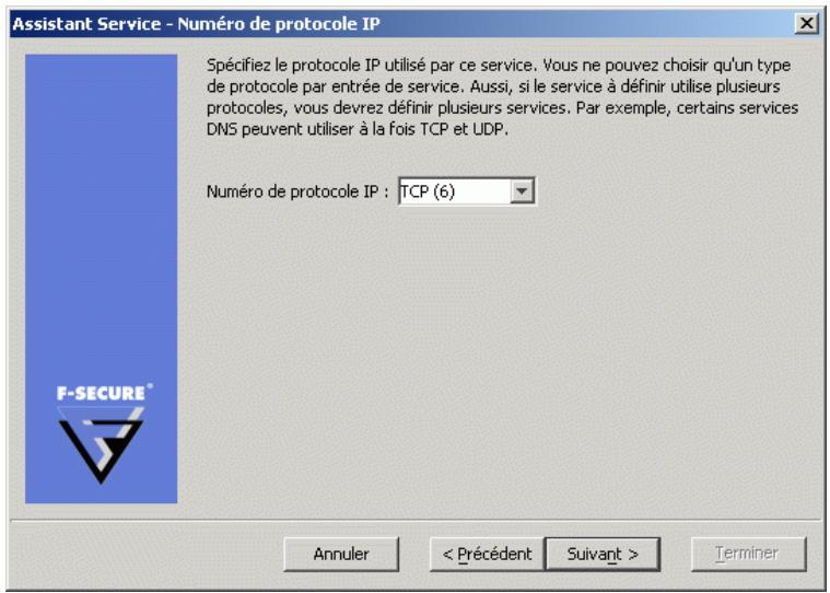 F-SECURE CLIENT SECURITY 8.00 - Etape 2. Numéro de protocole IP - 1