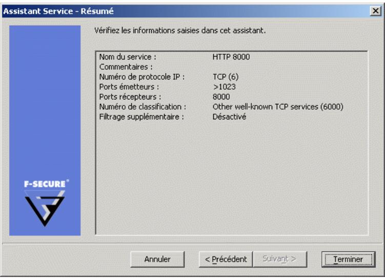 F-SECURE CLIENT SECURITY 8.00 - Etape 7. Vérification et acceptation de la règle - 1