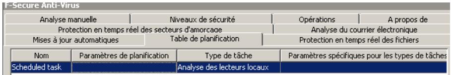 F-SECURE CLIENT SECURITY 8.00 - Configuration d'une analyse planifiée - 1