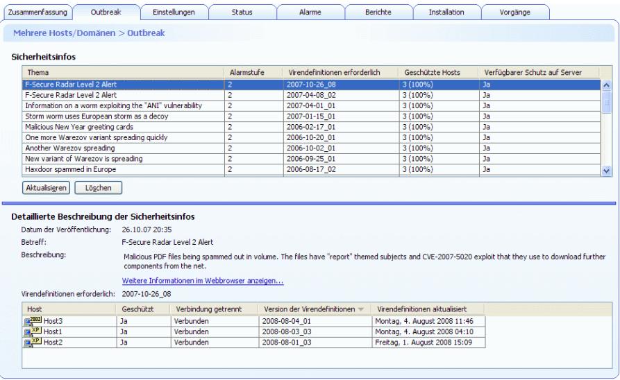F-SECURE CLIENT SECURITY 8.00 - Onglet Attaque - 1