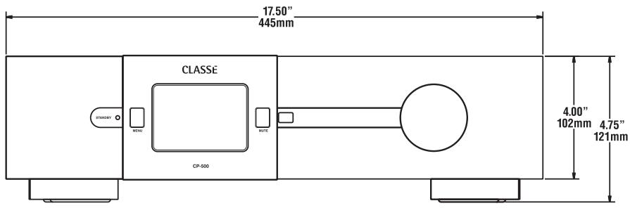 CLASSE AUDIO CP-500 - Dimensions - 1