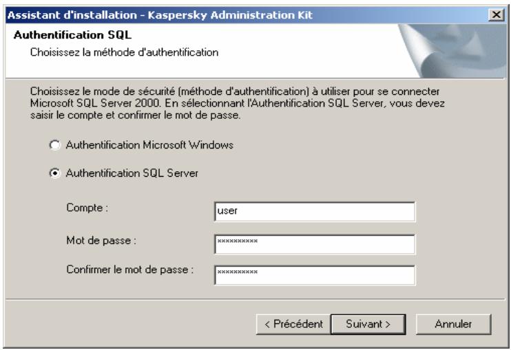 KAPERSKY ADMINISTRATION KIT 5.0 - Installation du serveur d'administration et de la console d'administration - 12