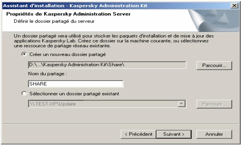 KAPERSKY ADMINISTRATION KIT 5.0 - Installation du serveur d'administration et de la console d'administration - 13