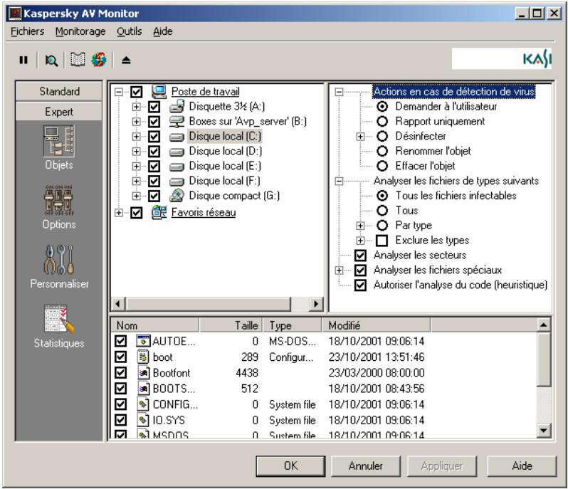 KAPERSKY ANTI-VIRUS 4.5 - Fenêtre principale - 1