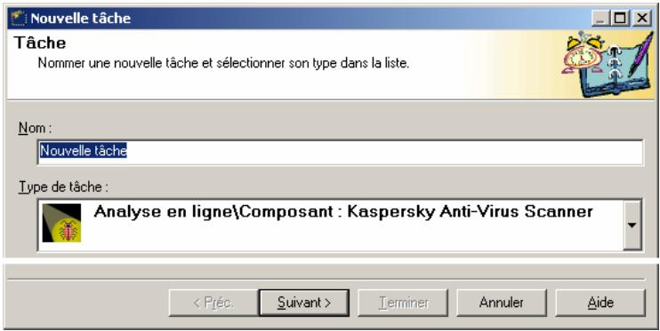 KAPERSKY ANTI-VIRUS 4.5 - Fenêtre Tâche - 1