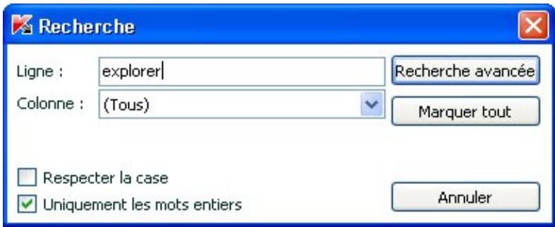 KASPERSKY LAB INTERNET SECURITY 2010 - RECHERCHE D'EVENTMENTS - 1