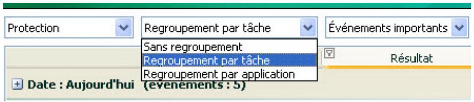 KASPERSKY LAB INTERNET SECURITY 2010 - ADMINISTRATION DES GROUPE D'INFORMATIONS DANS LE RAPPORT - 1