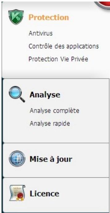KASPERSKY LAB ANTI-VIRUS 2009 - Fenetre principale de l'application - 2