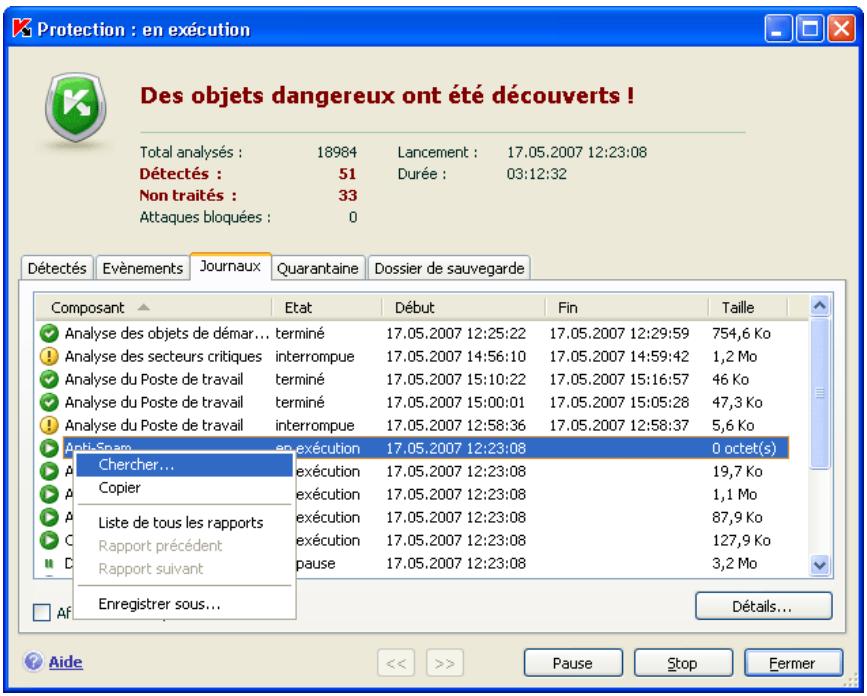 KASPERSKY LAB ANTI-VIRUS 7.0 - Utilisation des rapports - 1