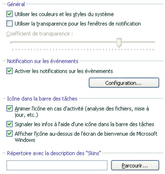 KASPERSKY LAB ANTI-VIRUS 7.0 - Configuration de l'interface de Kaspersky Anti-Virus - 1