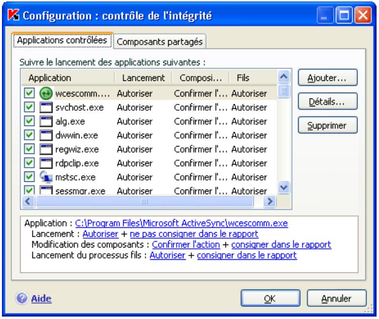 KASPERSKY LAB ANTI-VIRUS 7.0 - Configuration des règles de contrôle des applications critiques - 1