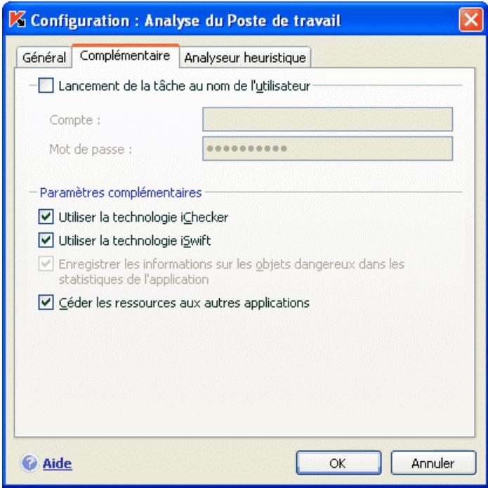 KASPERSKY LAB ANTI-VIRUS 7.0 - Paramètres complémentaires pour la recherche de virus - 5