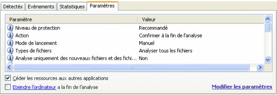 KASPERSKY LAB ANTI-VIRUS 7.0 - Onglet Paramètres - 1