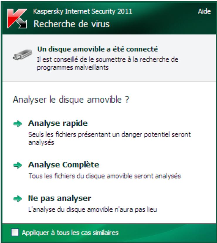 KASPERSKY LAB INTERNET SECURITY 2011 - FENETRE DE NOTIFICATION ET MESSAGES CONTEXTUELS - 1