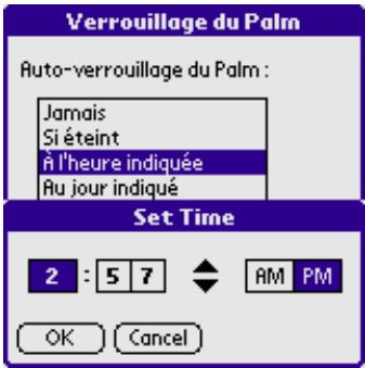 KASPERSKY LAB SECURITY - Verrouillage du PDA. Choix d'un évènement de verrouillage - 1