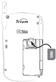TRIUM MONDO - - Insertion de la carte SIM et de la batterie - 4