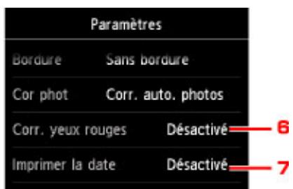 CANON MG 6852 - Éléments de paramètre - 3